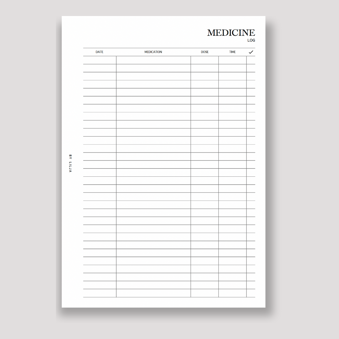 MEDICATION LOG