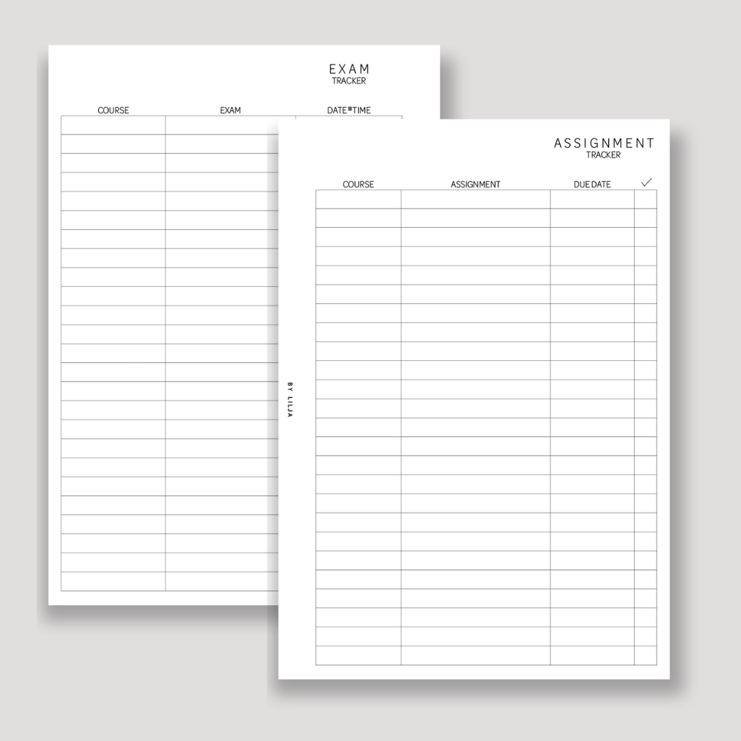 EXAM & ASSIGNMENT TRACKER