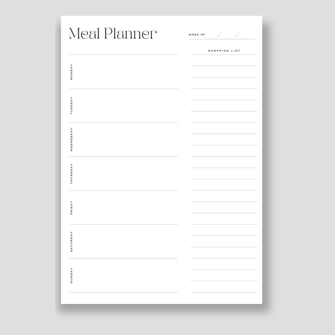 MEAL PLANNER NOTEPAD