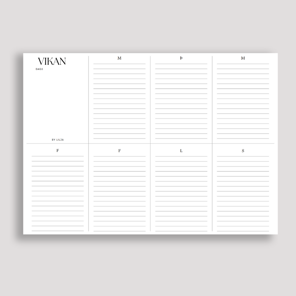 Vikublokk - 30 vikur