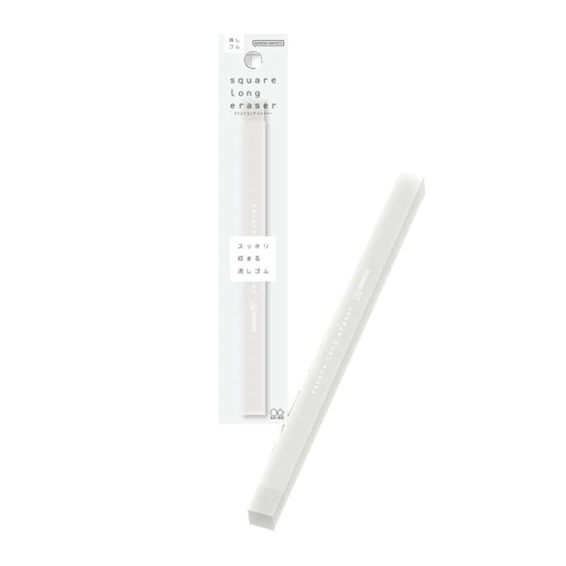 Square Long eraser | White