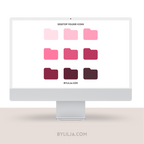 Mac Folder Icons | Desktop Folder Icons | 9 PNG files | Instant Download