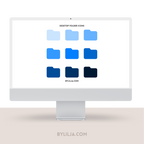 Mac Folder Icons | Desktop Folder Icons | 9 PNG files | Instant Download