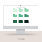 Mac Folder Icons | Desktop Folder Icons | 9 PNG files | Instant Download