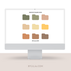 Mac Folder Icons | Desktop Folder Icons | 9 PNG files | Instant Download