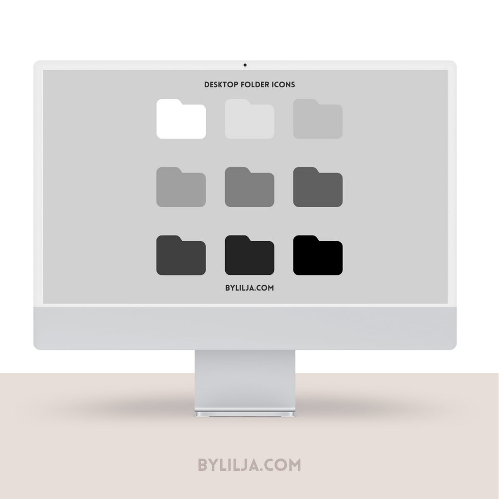 Mac Folder Icons | Desktop Folder Icons | 9 PNG files | Instant Download
