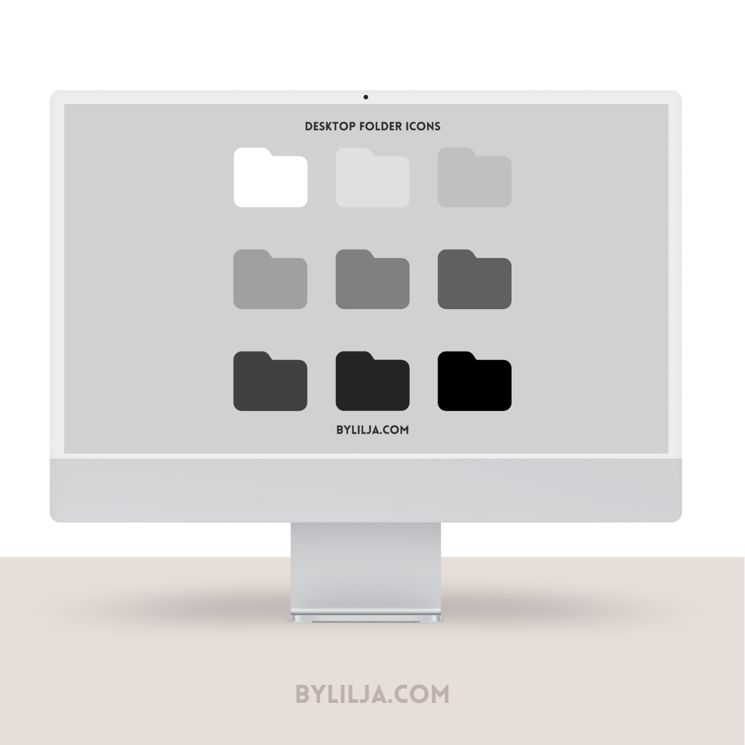 Mac Folder Icons | Desktop Folder Icons | 9 PNG files | Instant Download