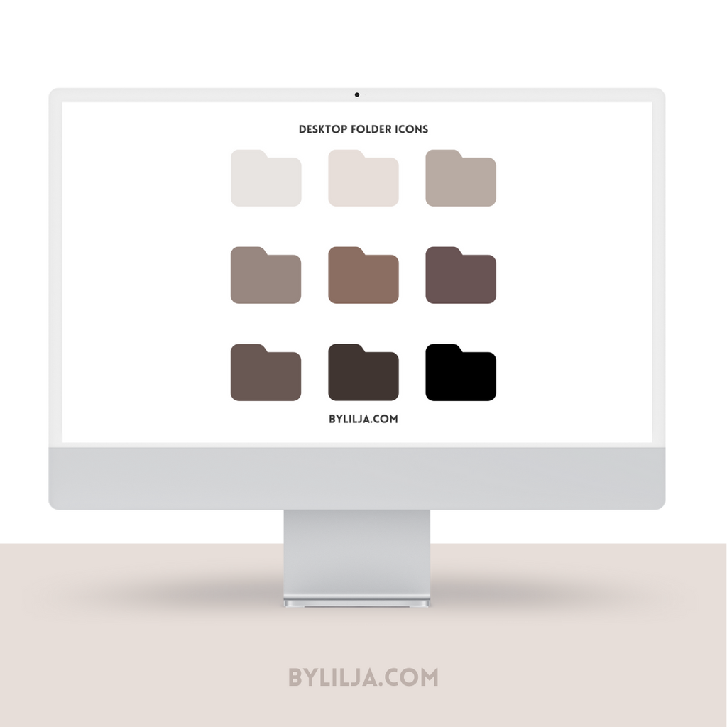 Mac Folder Icons | Desktop Folder Icons | 9 PNG files | Instant Download