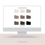 Mac Folder Icons | Desktop Folder Icons | 9 PNG files | Instant Download