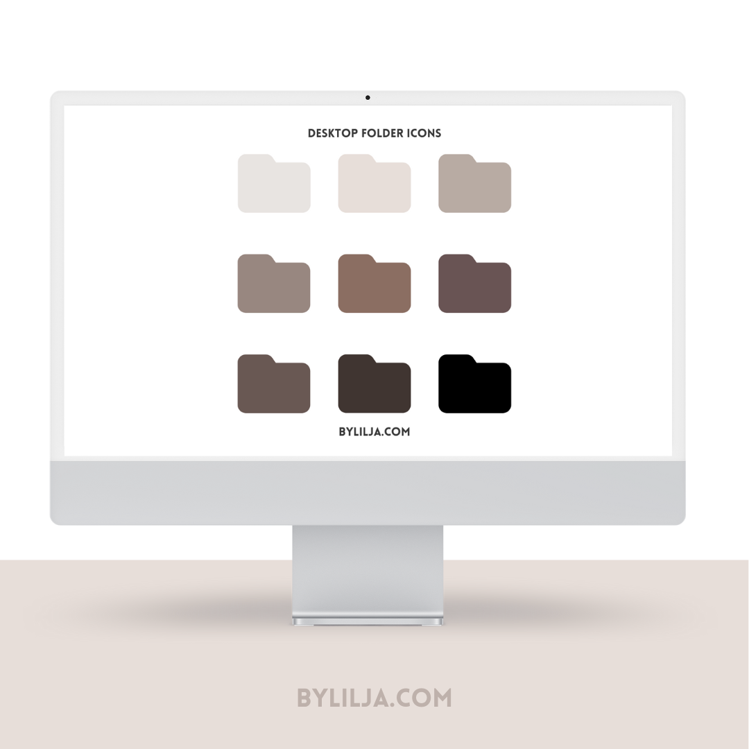 Mac Folder Icons | Desktop Folder Icons | 9 PNG files | Instant Download