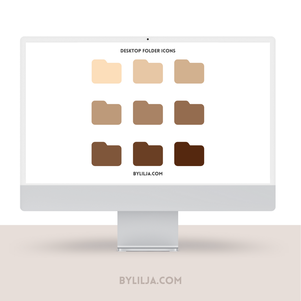 Mac Folder Icons | Desktop Folder Icons | 9 PNG files | Instant Download