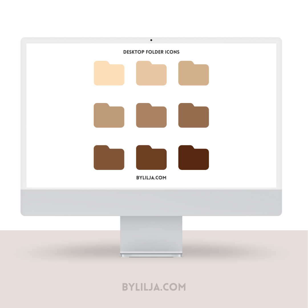 Mac Folder Icons | Desktop Folder Icons | 9 PNG files | Instant Download