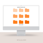Mac Folder Icons | Desktop Folder Icons | 9 PNG files | Instant Download