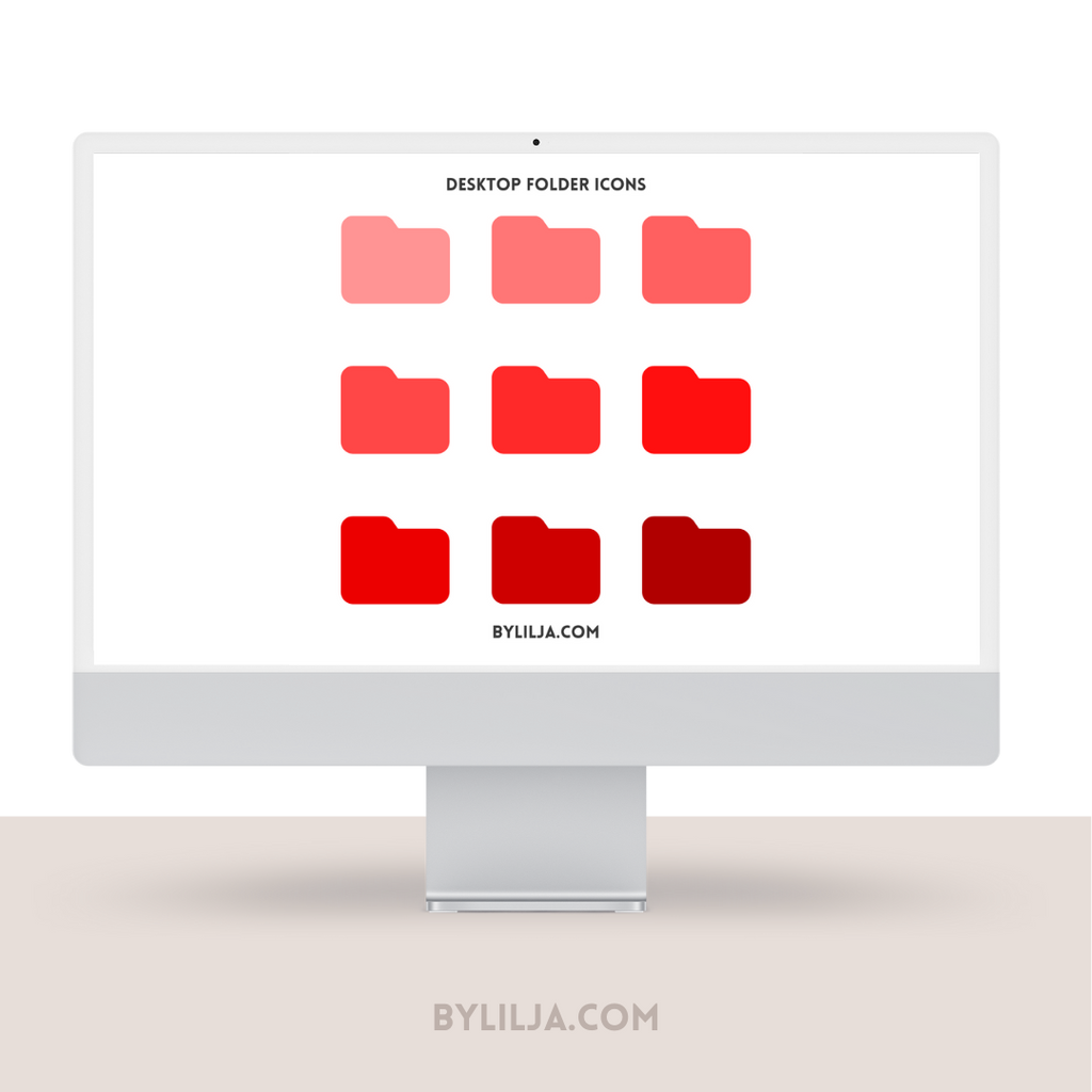 Mac Folder Icons | Desktop Folder Icons | 9 PNG files | Instant Download
