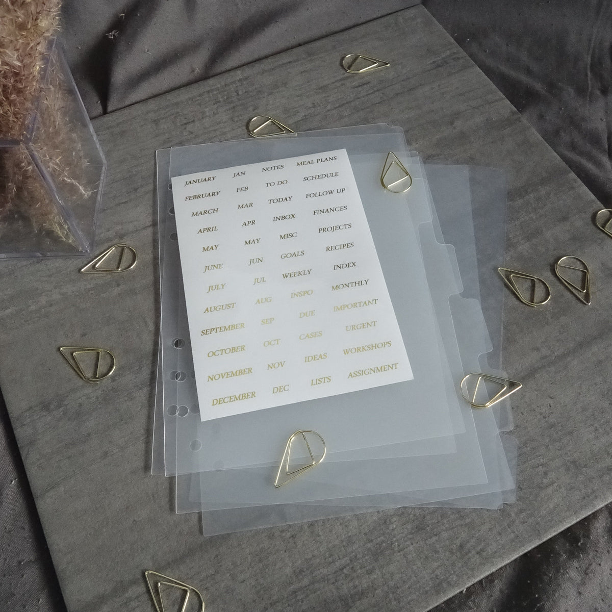 CLEAR DIVIDERS | 6 TABS