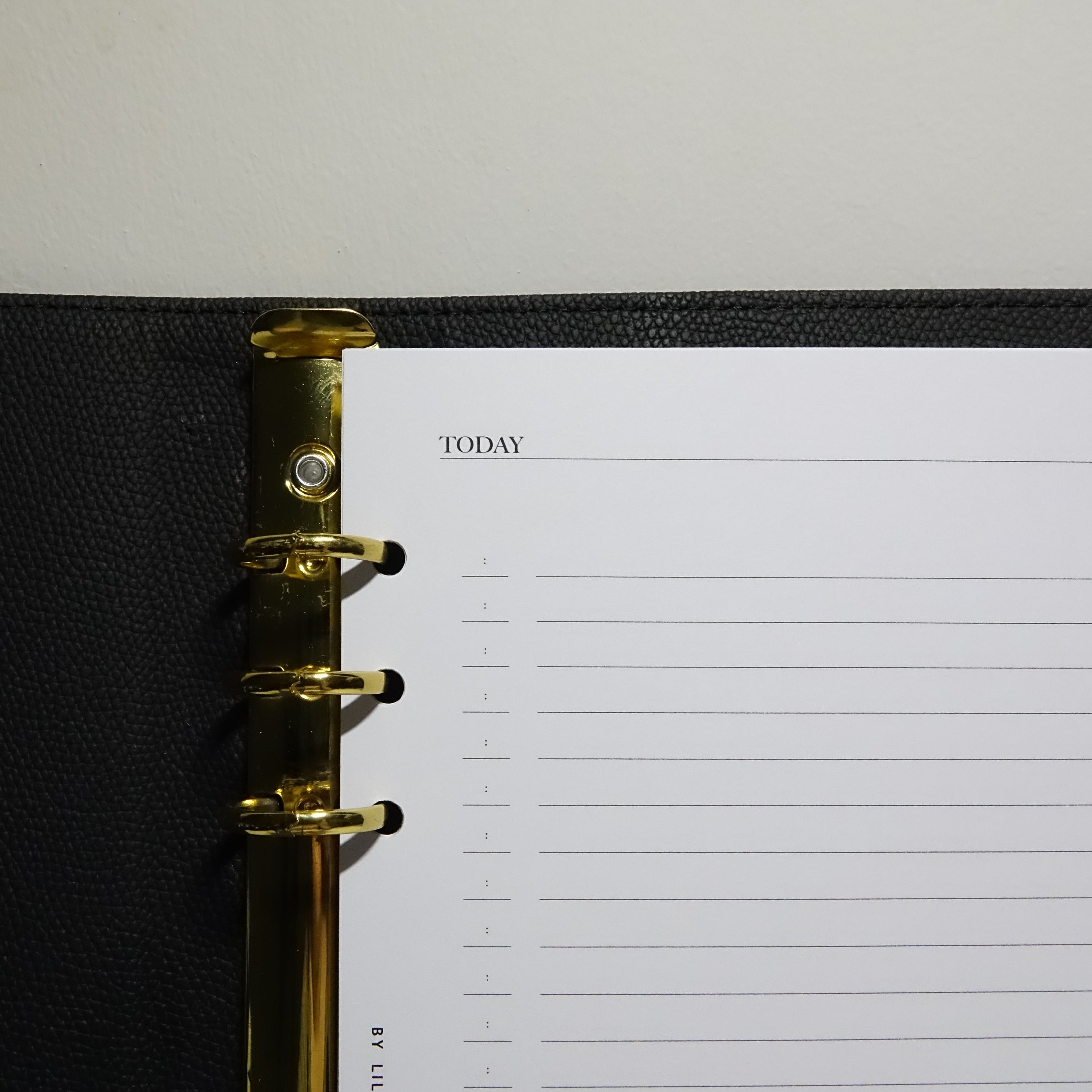 6-Ring Agenda, A5, Smooth Leather